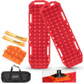 2 Pcs Red Off-Road Traction Boards with Carry Bag D69983