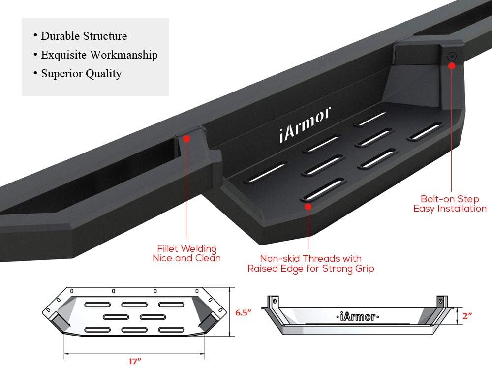 Running Boards Rocker Slider for Crew Cab F7766