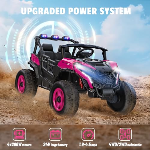 Pink 24V 2 Seater Ride on Car Truck with Remote Control L860