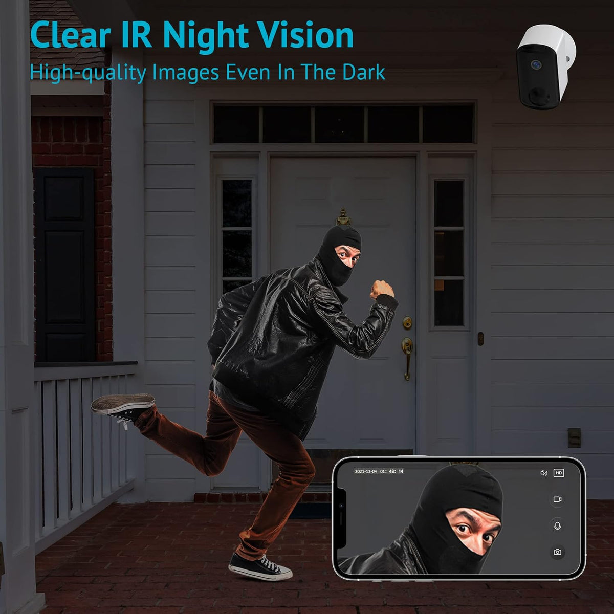 2K Security Camera Wireless Outdoor with Night Vision C654862