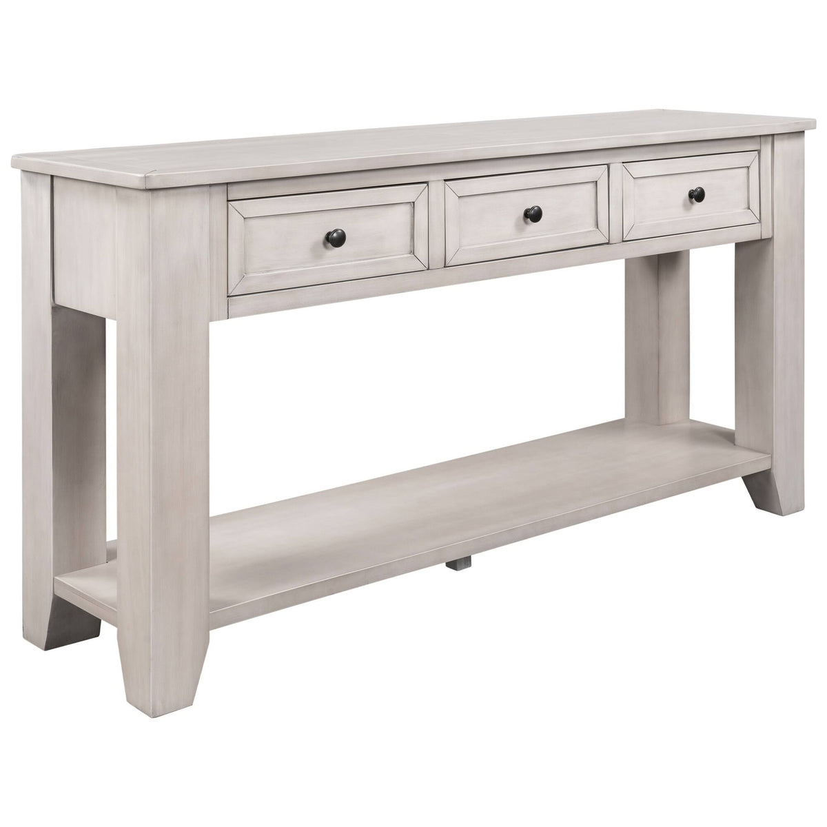White 3 Drawer Console Table with Shelf Y907182