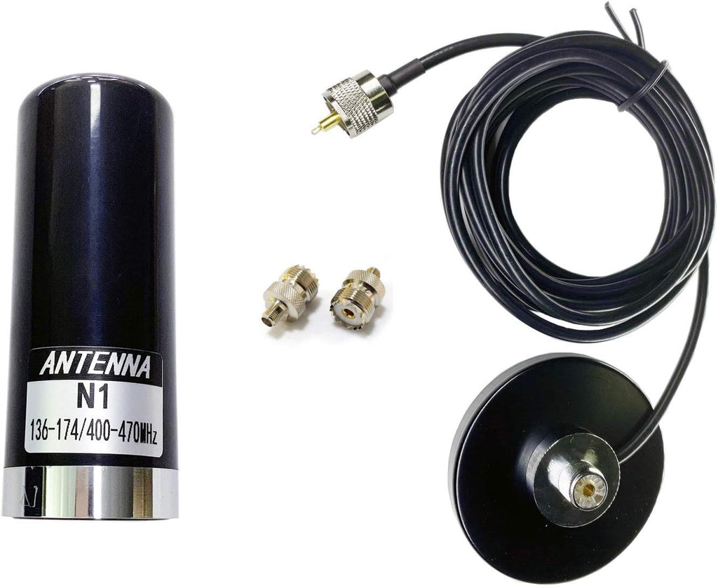 Dual Band VHF UHF Mobile Radio Antenna with Magnetic Base X4062