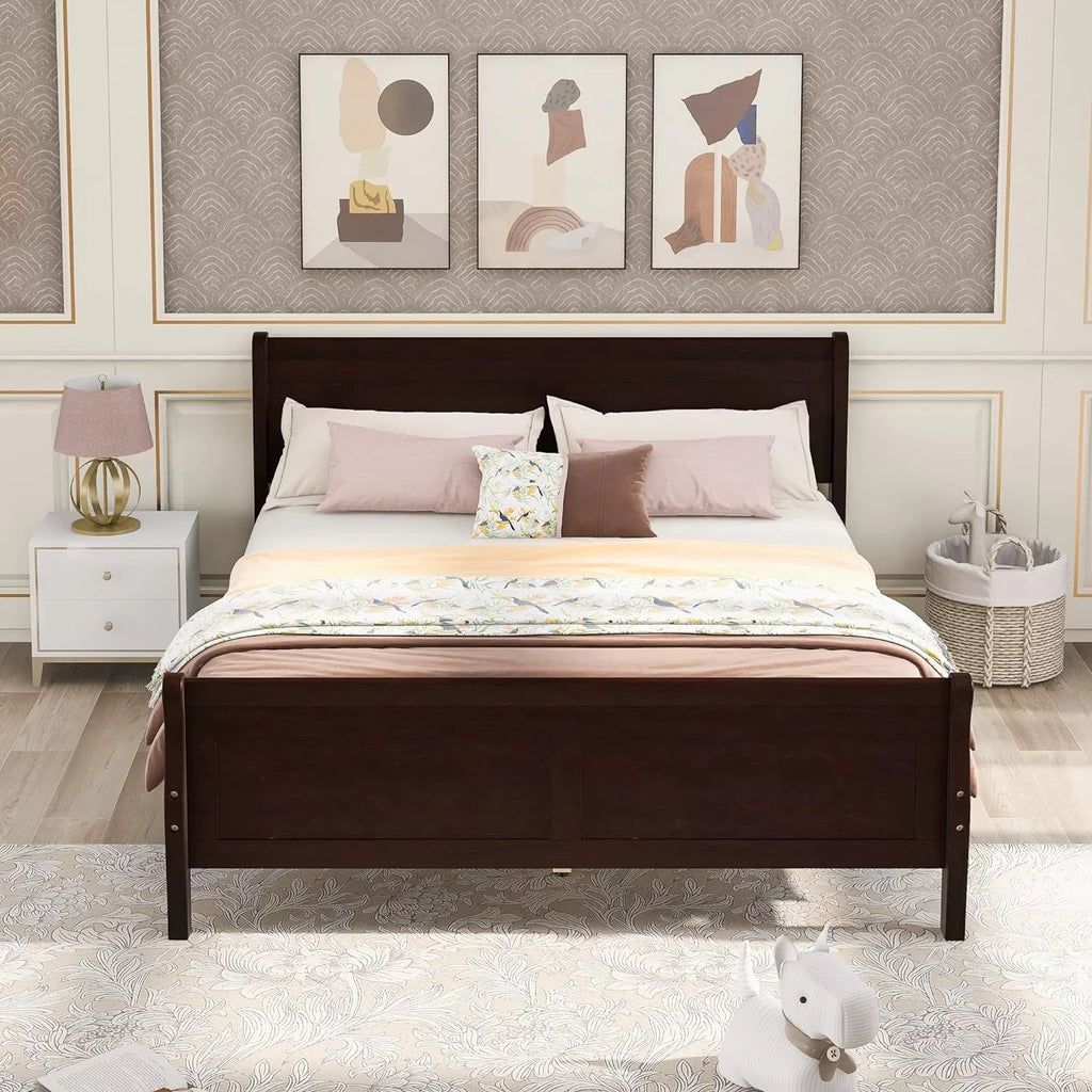 Full Platform Bed Frame with Headboard and Footboard A19667