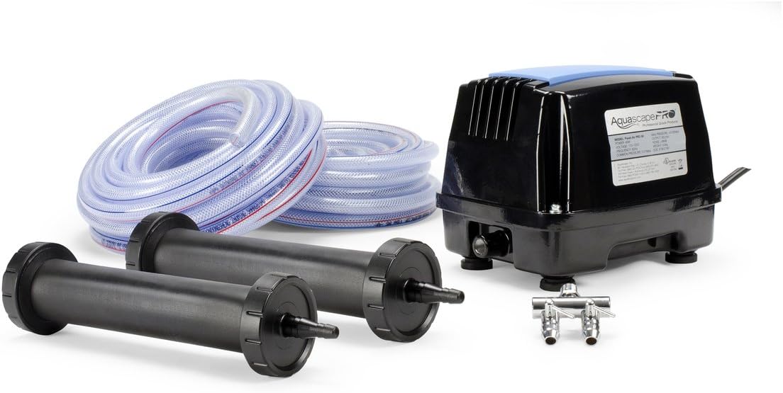 Pond Aerator and Aeration Kit with Tubing and Diffusers X2353