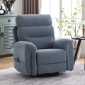 Upholstered Swivel Rocker Recliner Chair with Massage T426451