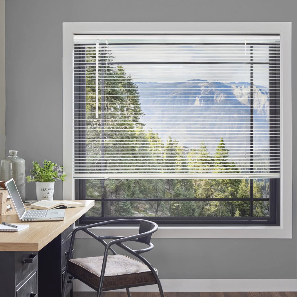 Cordless 1-Inch Vinyl Mini Blinds Gloss White 70"W X 48"H X2793