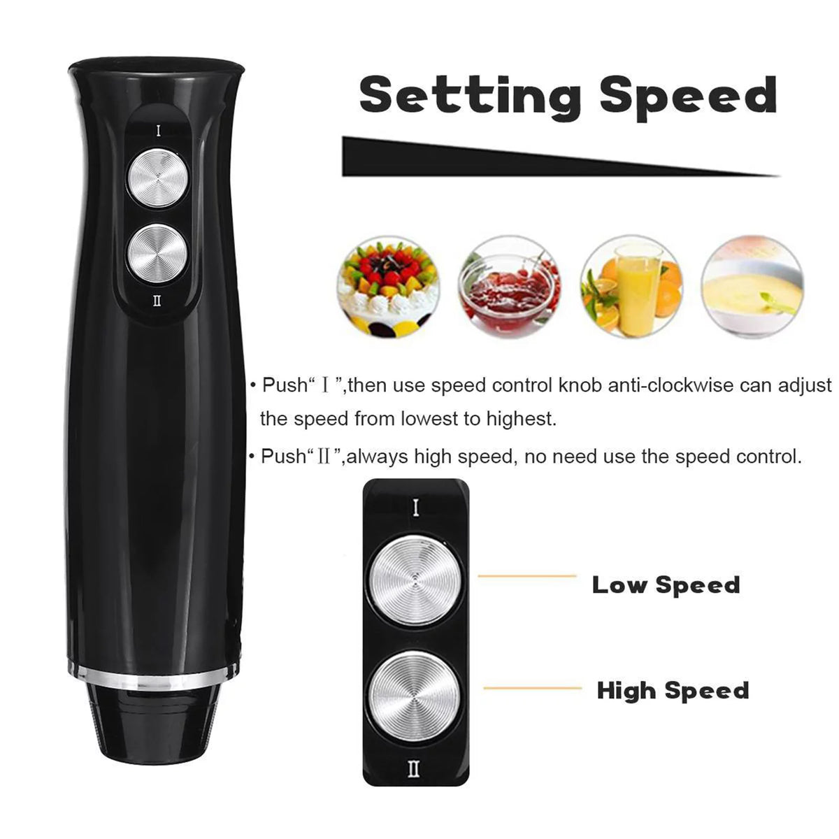 500W 4 in 1 Hand Blender Mixer Food Processor T701