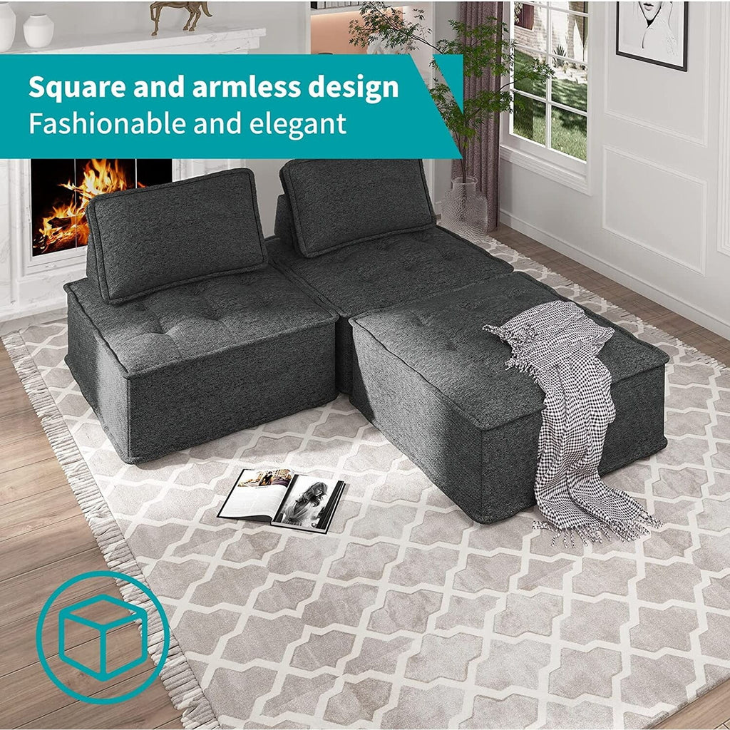 Dark Grey Modular Sectional Sofa Couch K222923
