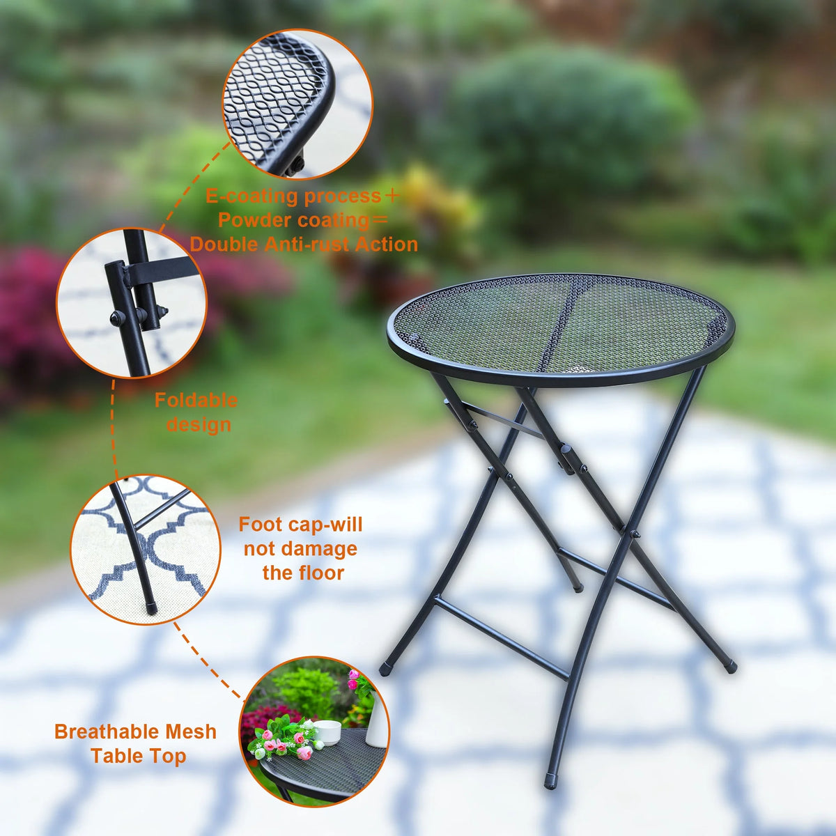 3 Pieces Metal Folding Bistro Set M6717