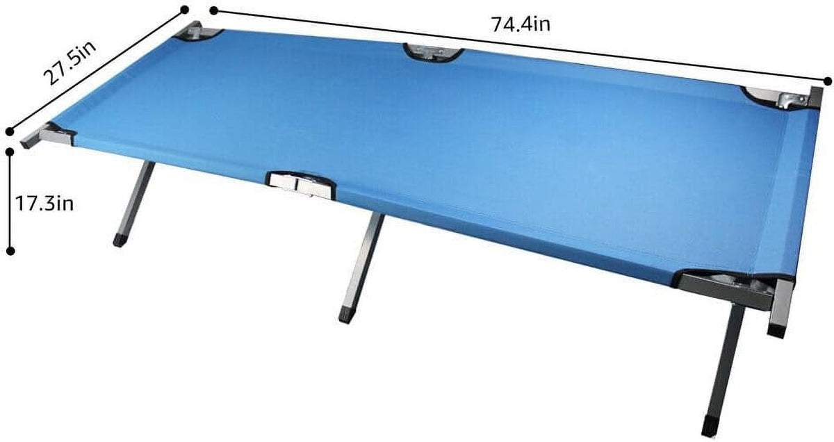 Folding Camping Cot Oxford with Carry Bag (Blue) J40119