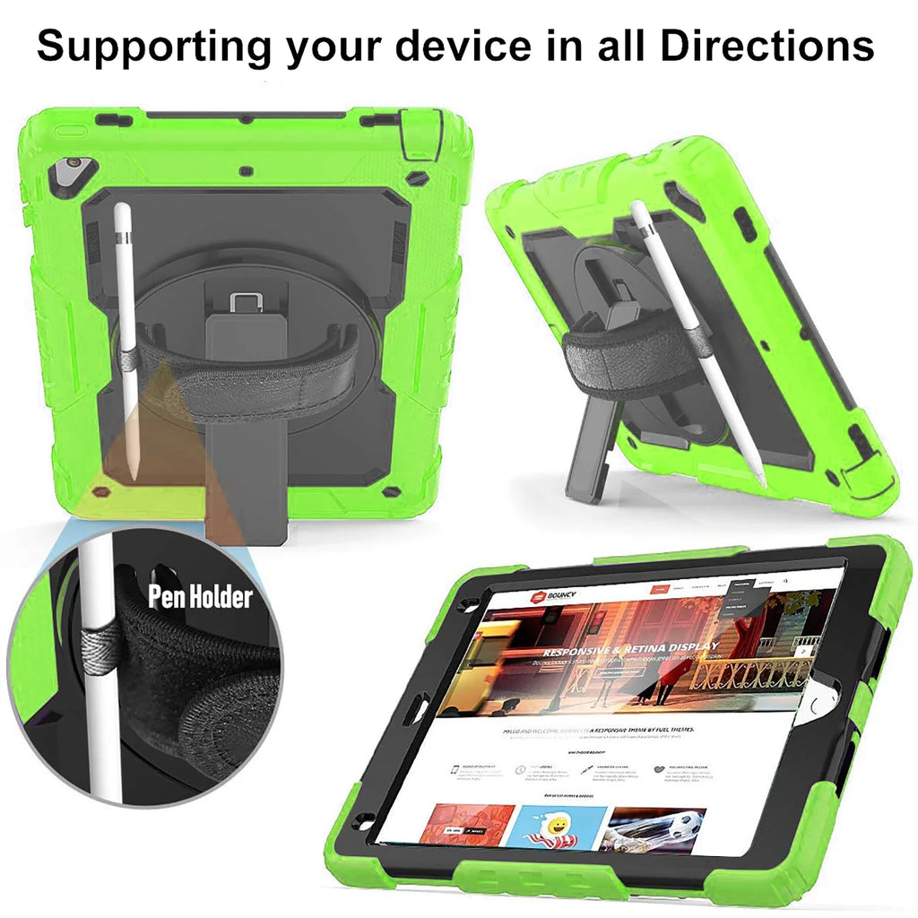 Green Shock Proof Cover with Shoulder Strap U907711