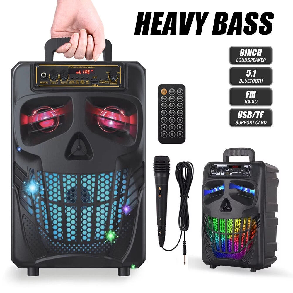 Portable Bluetooth Black Speaker with Double Subwoofer M917266