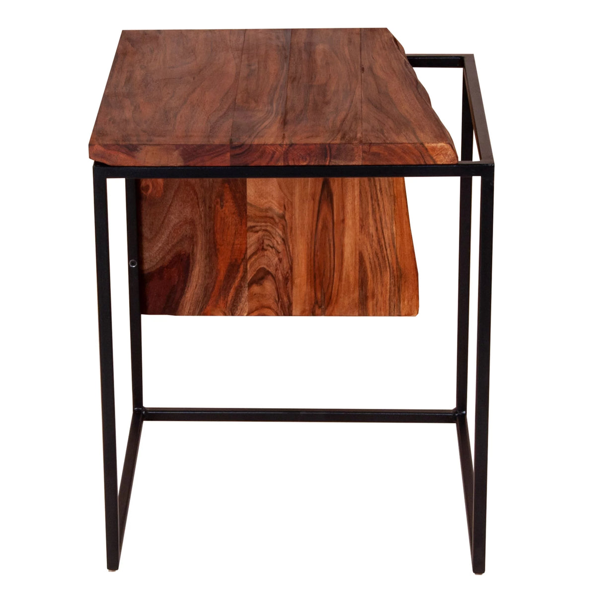21 Inch Solid Acacia Wood Live Edge Side Table B18474