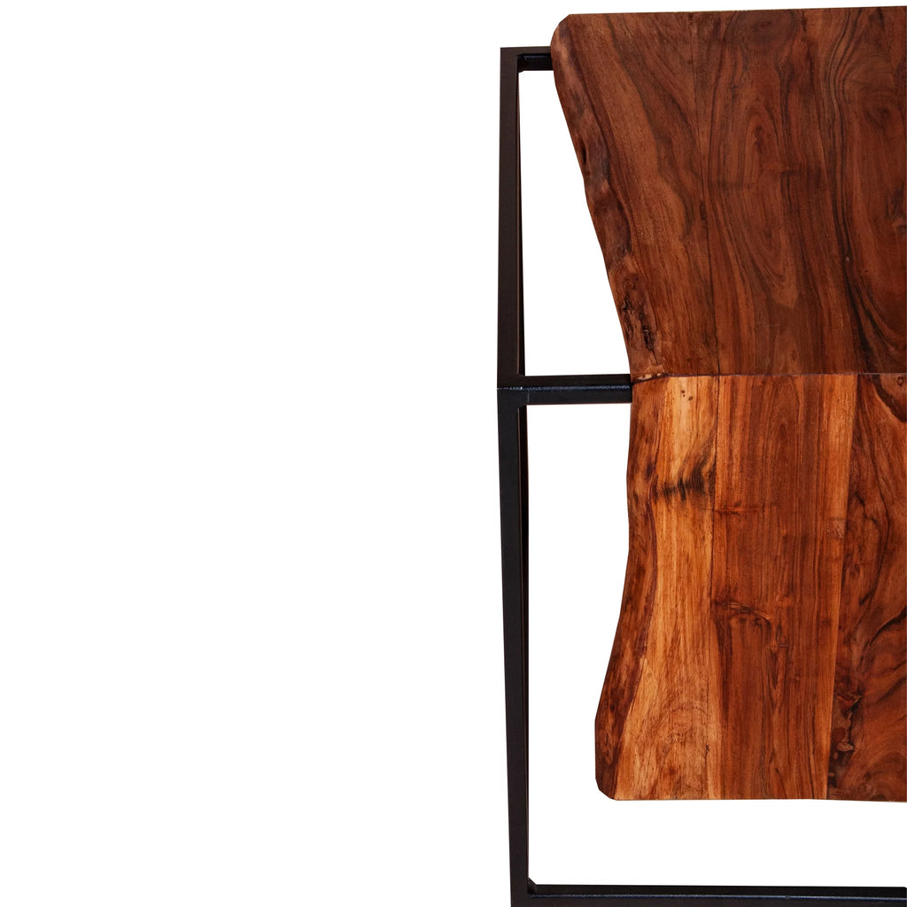 21 Inch Solid Acacia Wood Live Edge Side Table B18474