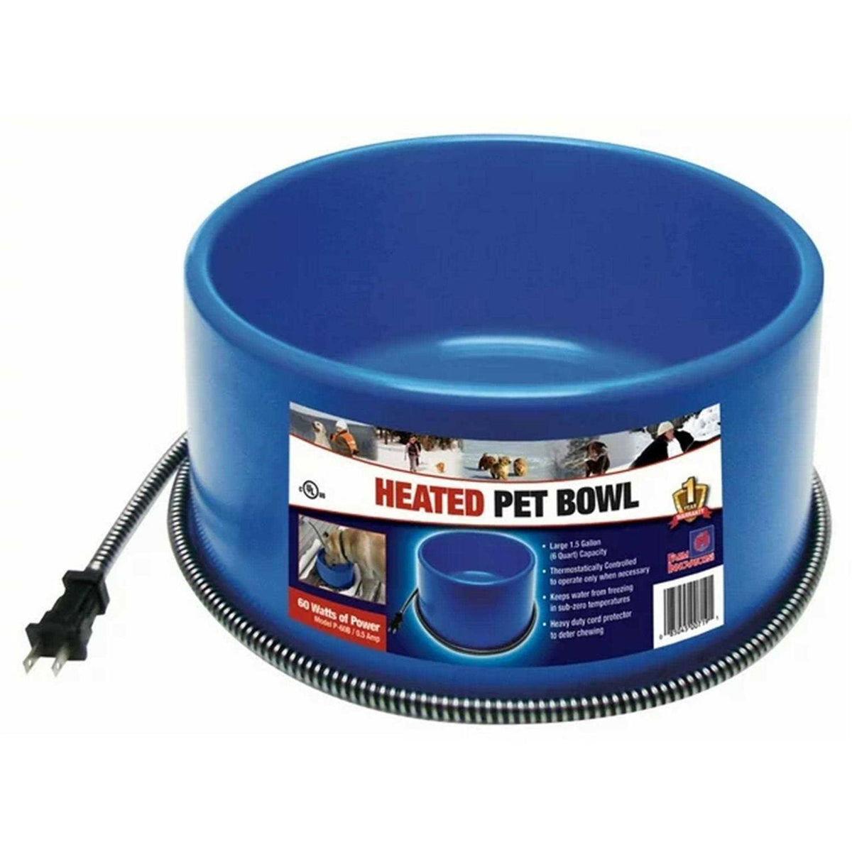 6 Qt. Round Heated Plastic Pet Bowl X13934