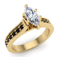 Black Diamond Ring 1.00 CT TW 14k Gold P31806