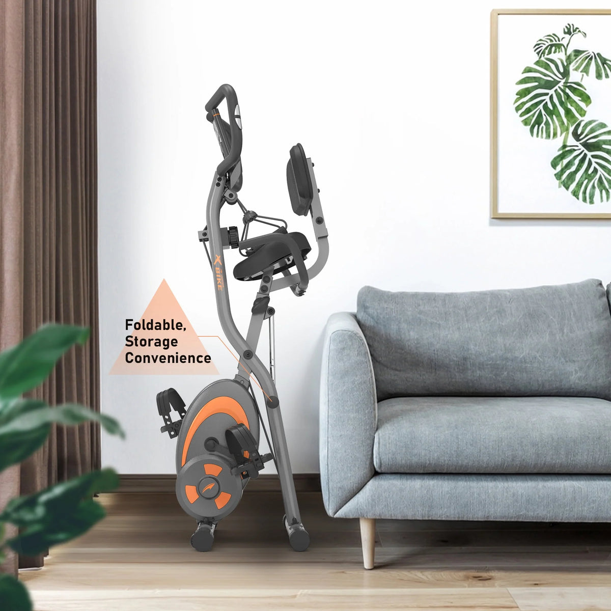 Folding Recumbent Exercise Bike with Resistance Bands N317515