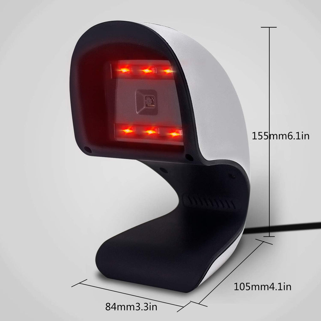 Automatic 1D 2D Omnidirectional Hands-Free USB Barcode Scanner S81947