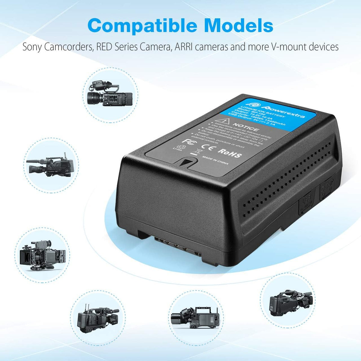 190Wh V Mount Battery with D-Tap Cable and Charger U782