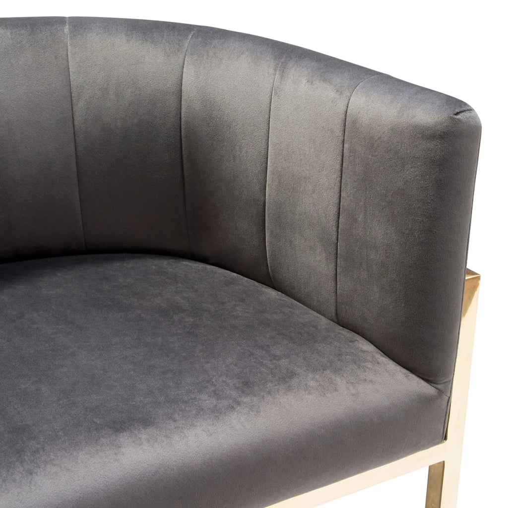 Grey Velvet Bar Height Chair O799164