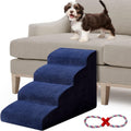 Navy Blue 4 Tiers Foam Dog Stairs V1306