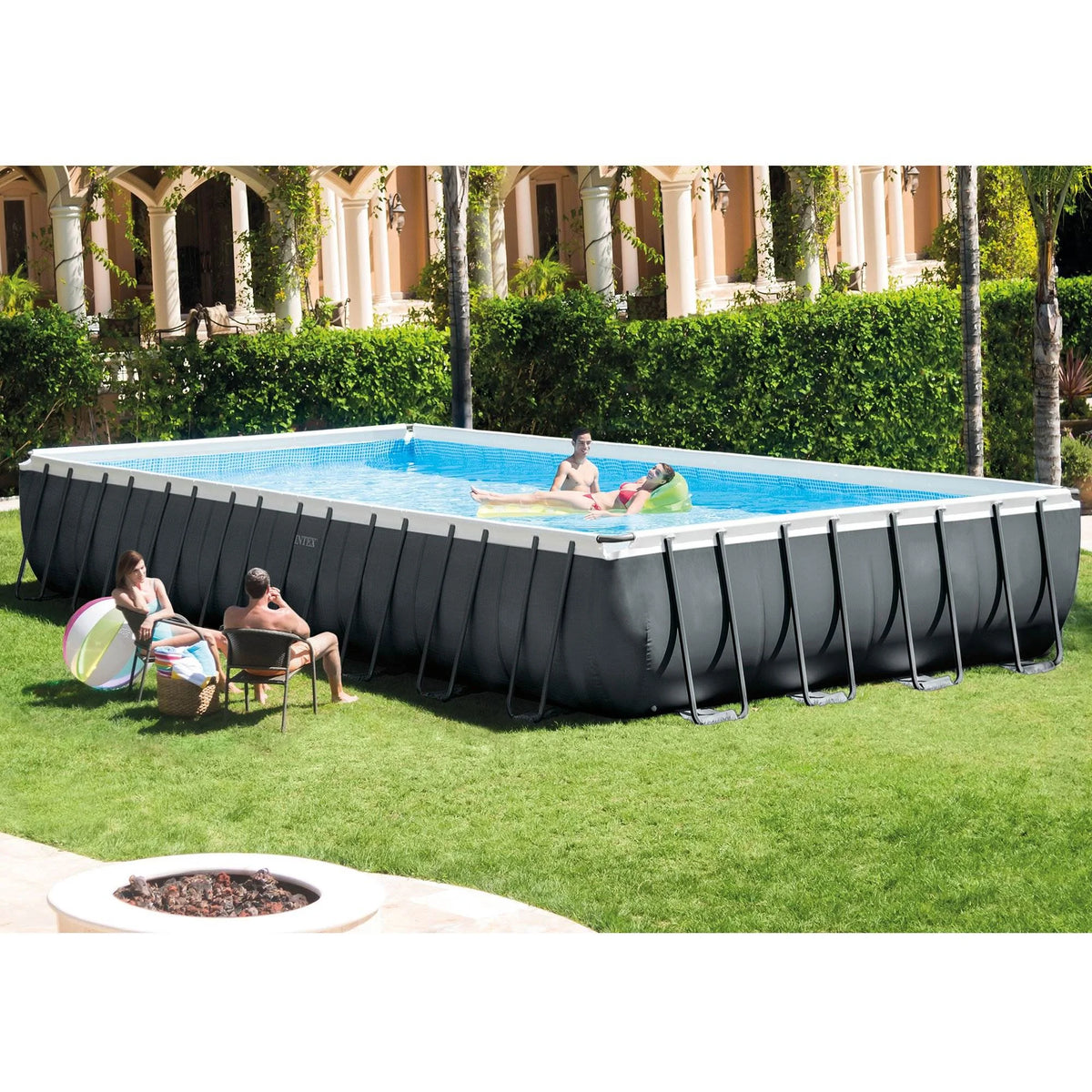 32ft x 16ft x 52in Rectangular Pool Set with Maintenance Kit K218079