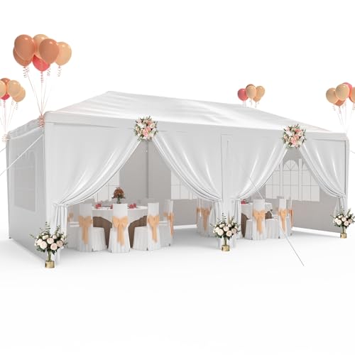 10'x30' White Party Tent with 8 Removable Sidewalls N13292