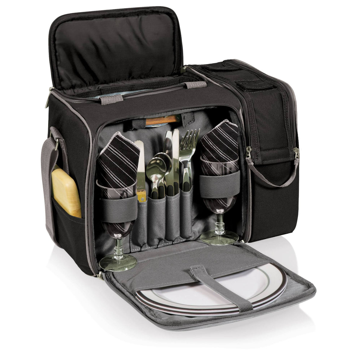 Black Picnic Basket Cooler A10648
