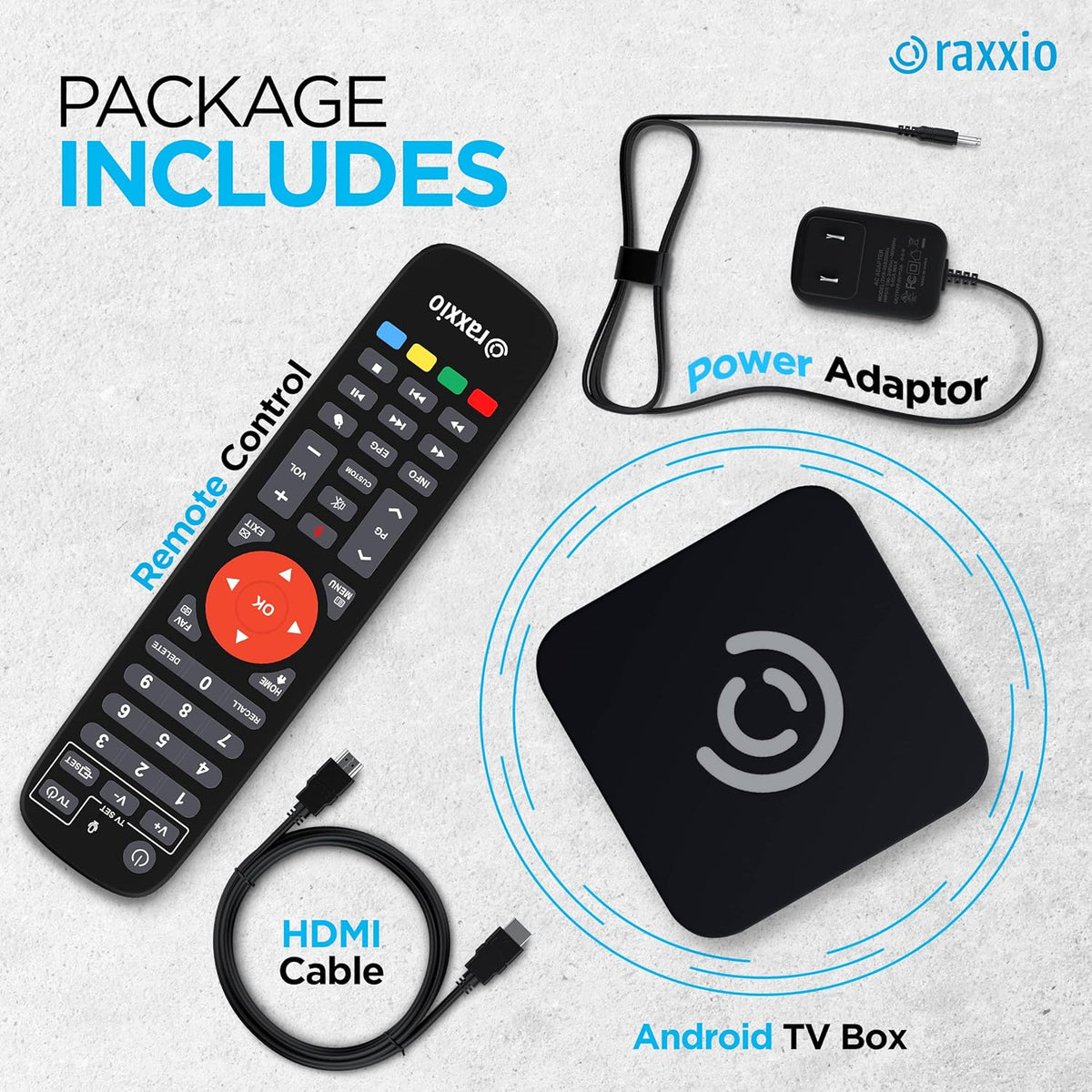Android TV Box with 4K, 4GB RAM, 64 GB ROM, WiFi, USB 3.0, Bluetooth, HDMI Cable and Remote Control K46872