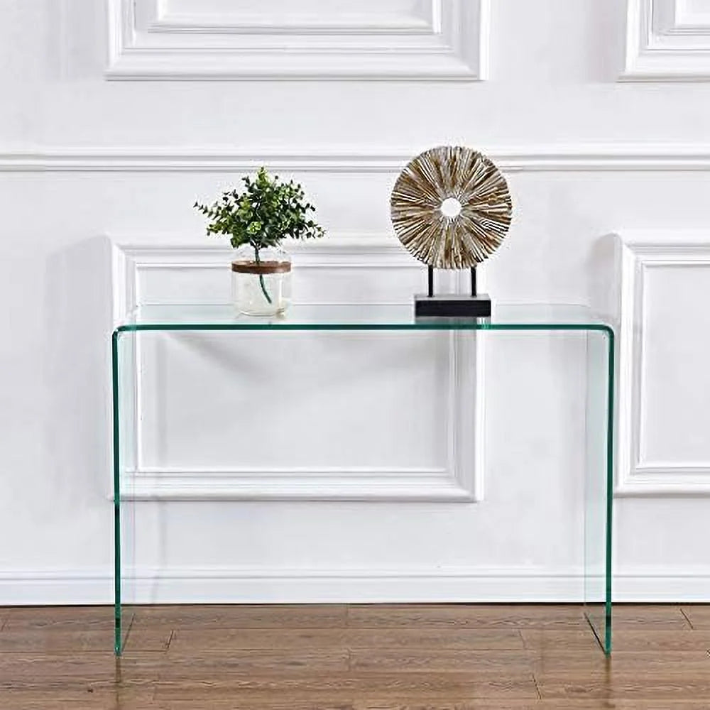 Clear Glass Narrow Console Table R87525