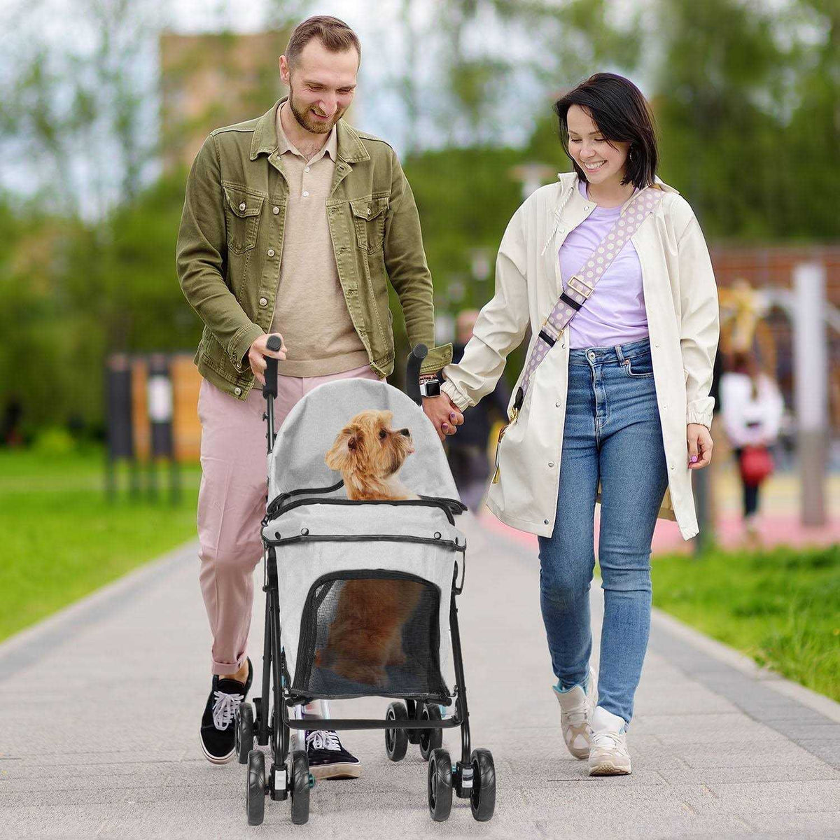 Foldable Pet Stroller with Cup Holder E301