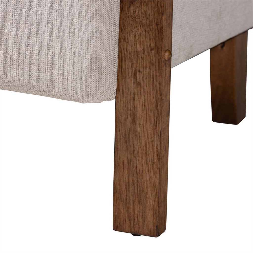 Sage Gray Fabric and Brown Wood 3-Piece Living Room Set M12826