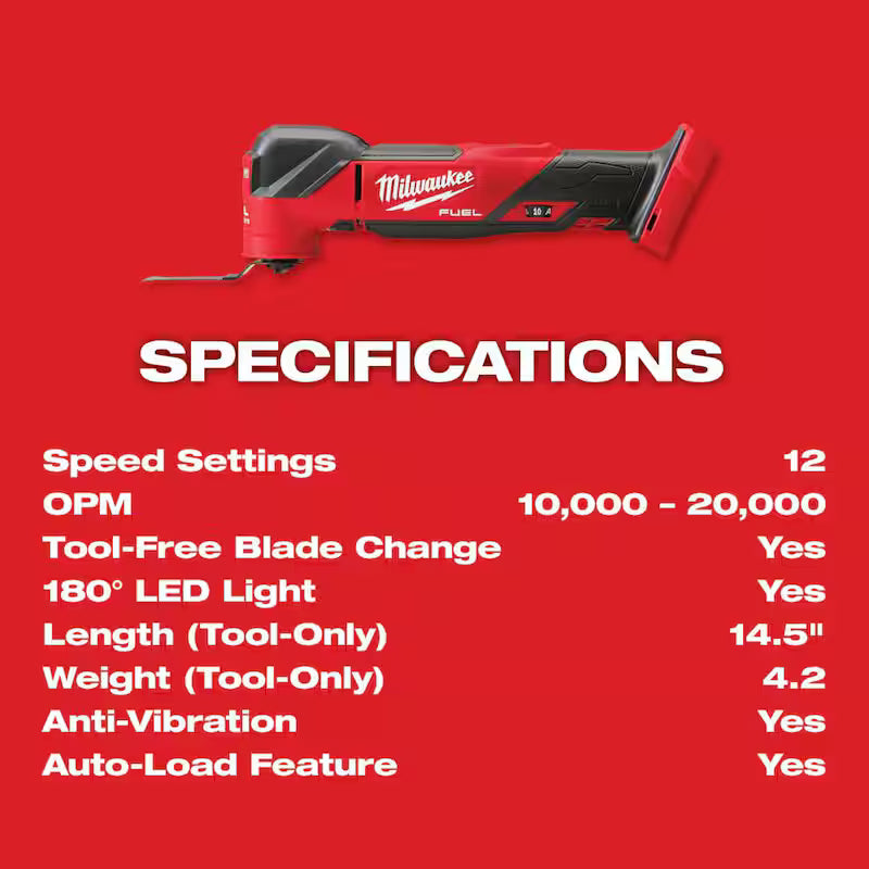Oscillating Multi Tool Kit with Battery, Charger, Bag and Carbide Blades T112686