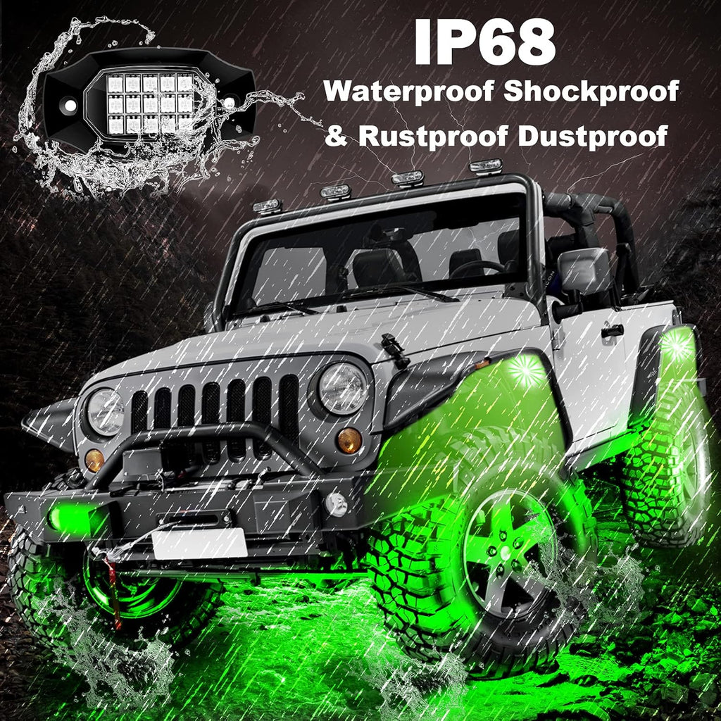 8 Pods Waterproof RGBW LED Car Underglow Light Kit S9665