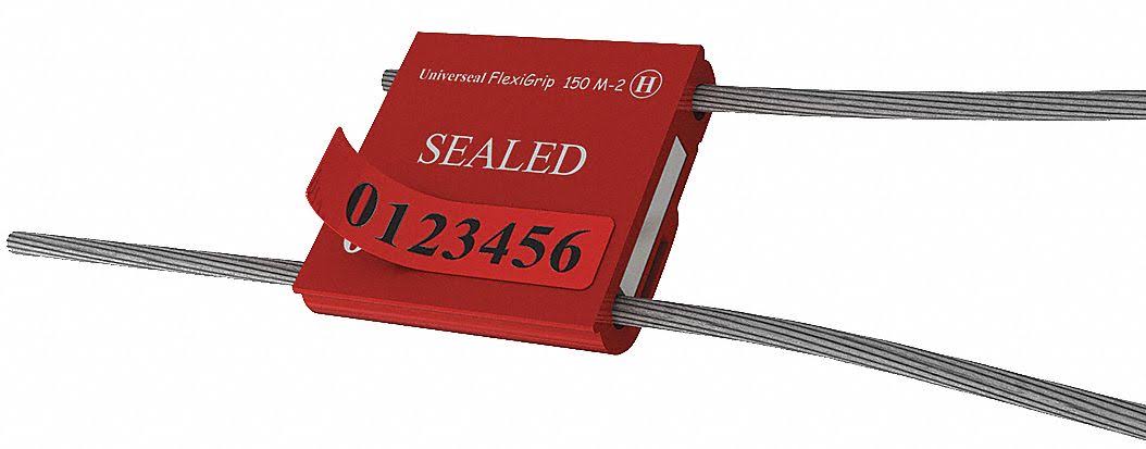 Steel Red Cable Seals 12 in PK 50 V3147