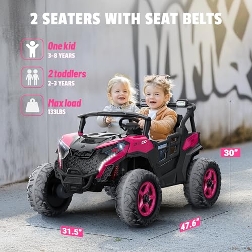 Pink 24V 2 Seater Ride on Car Truck with Remote Control L860