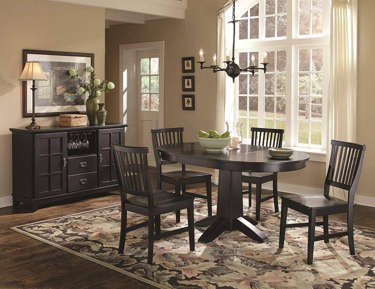 Brown Dining Buffet with Hutch V36685