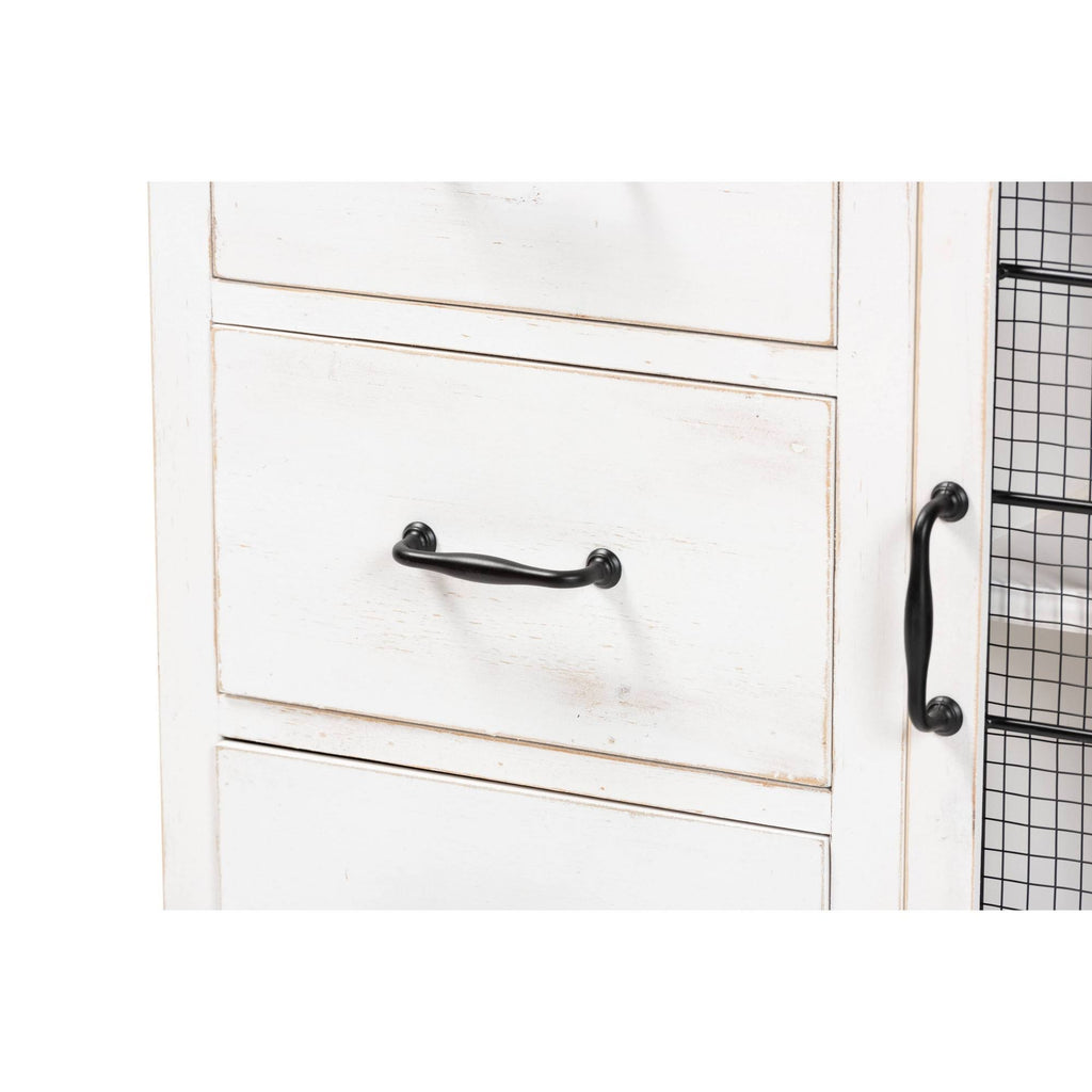 White Oak Brown 3-Drawer Wood Storage Cabinet S32388
