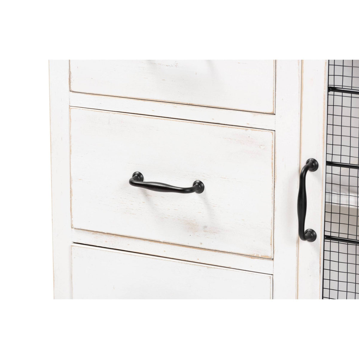 White Oak Brown 3-Drawer Wood Storage Cabinet S32388
