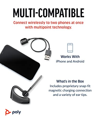 Wireless Headset Single-Ear Bluetooth with Noise-Canceling Mic H5334