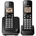 2 Handset Cordless Phone System with Amber Backlit Display (Black) Q634