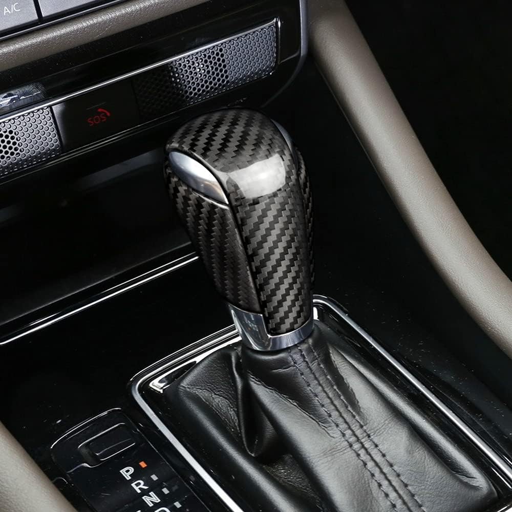 2pcs Carbon Fiber Car Gear Shift Knob Cover Q21002