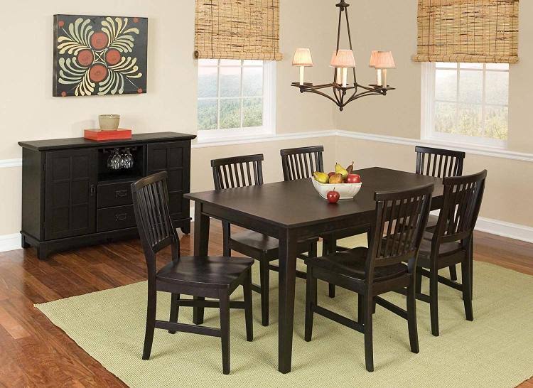 Brown Dining Buffet with Hutch V36685