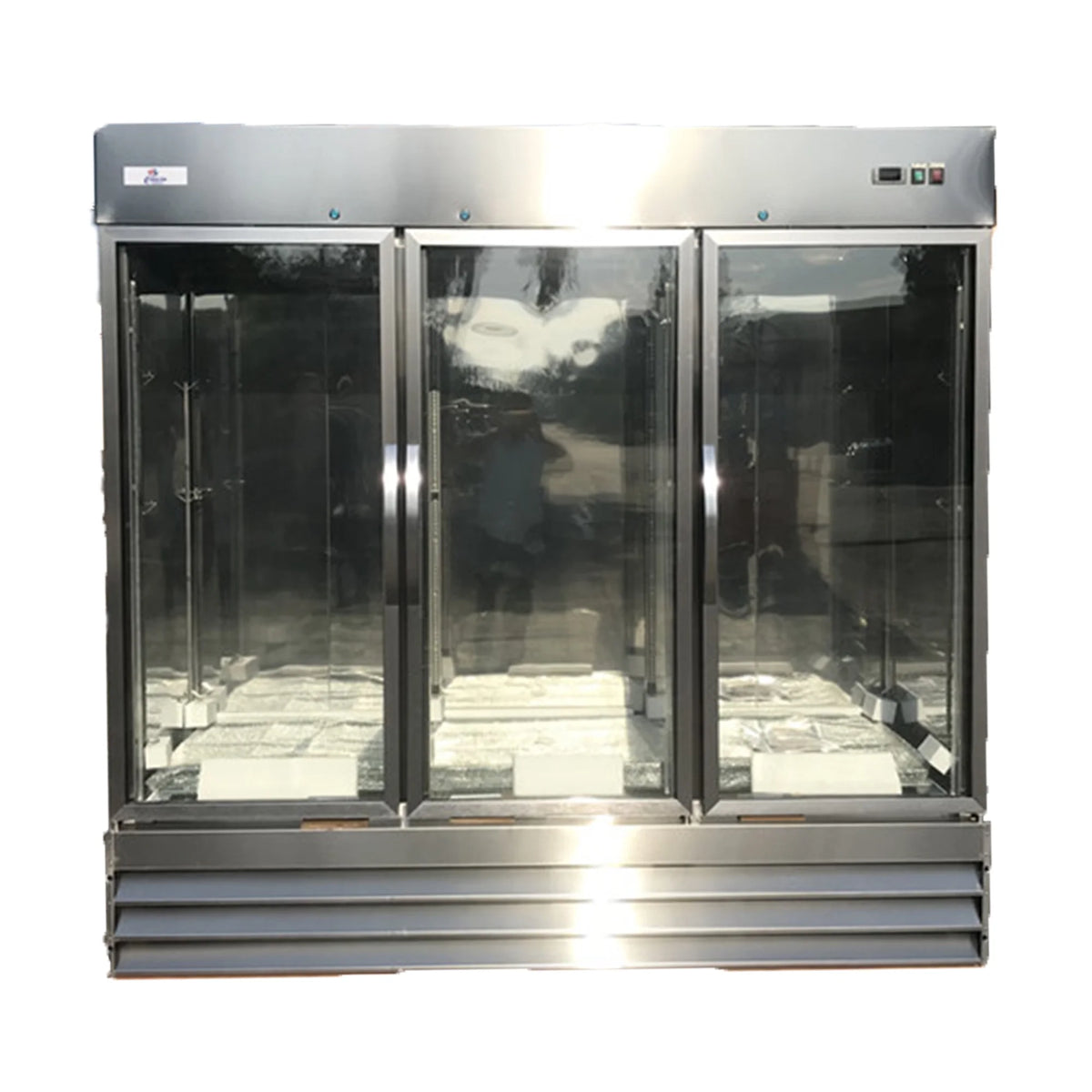 Three Glass Door Upright Reach-In Stainless Steel Commercial Refrigerator, 72 Cu. ft. X46508
