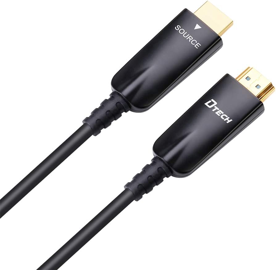 50m Fiber Optic HDMI Cable 4K 30Hz 1080p 60Hz Black K669
