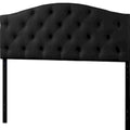 Full Size Black Faux Leather Upholstered Headboard V4070