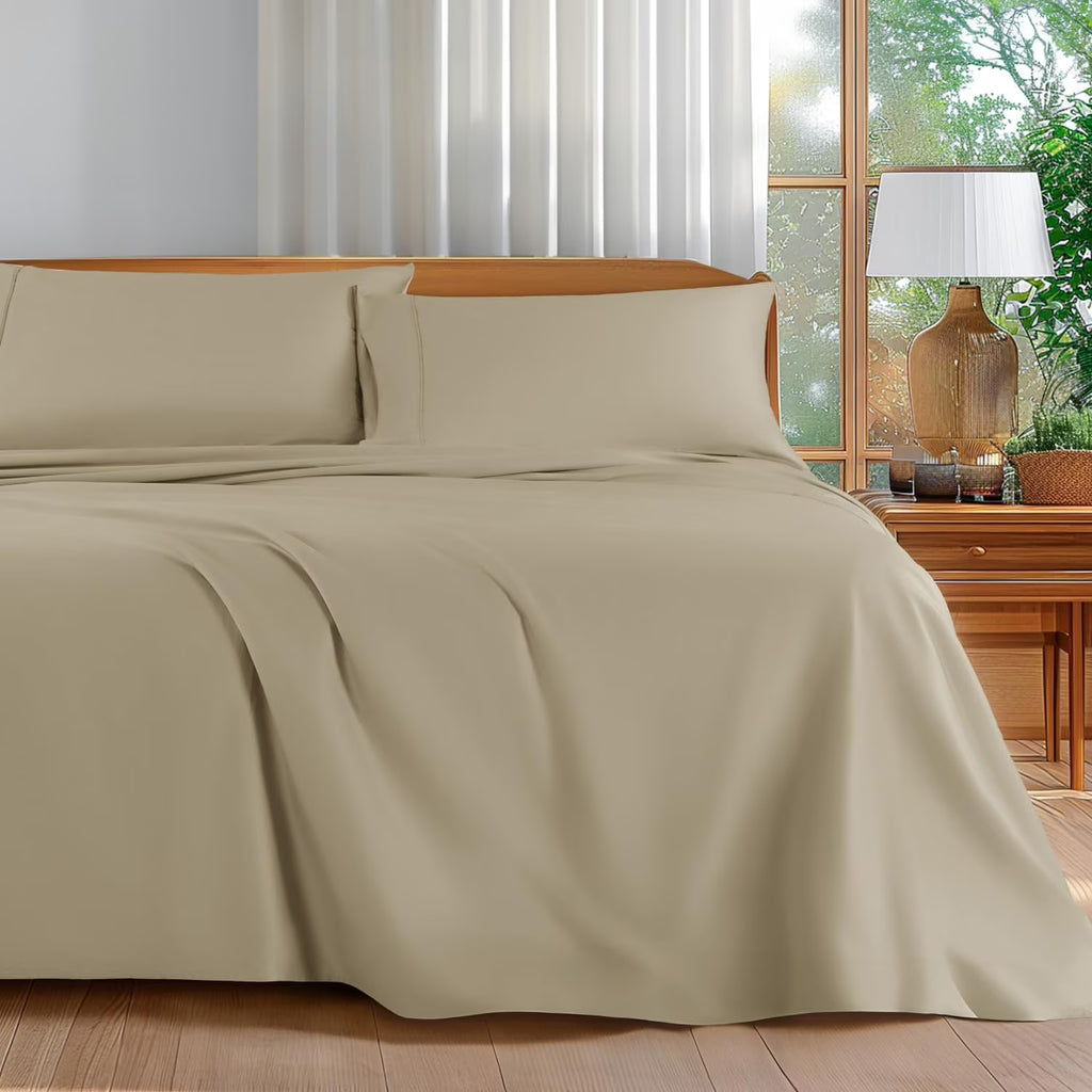 King Size 4-Piece 100% Egyptian Cotton Sheets Set R44687