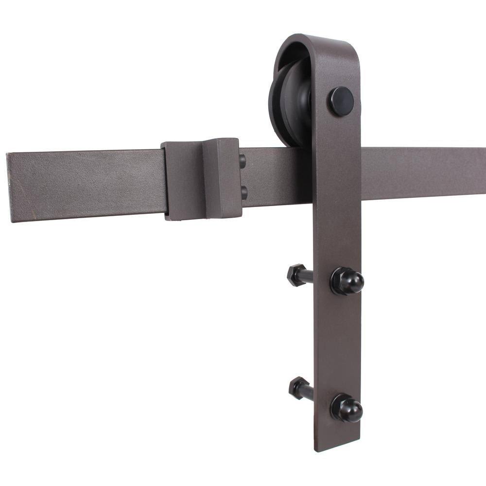 24 in. x 84 in. Stained Wood Interior Sliding Barn Door with Hardware Kit B994