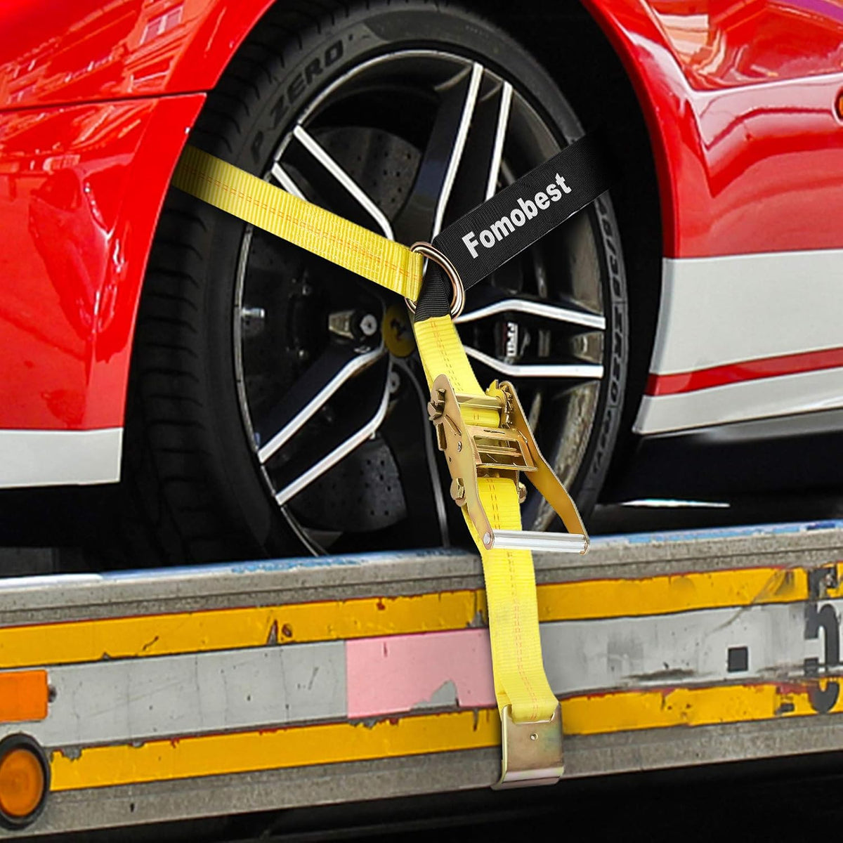 2”x 120'' Vehicle Tie Down Straps with Flat Hooks C563