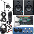 Audio Interface with Studio Monitors and Instrument Cable H377333